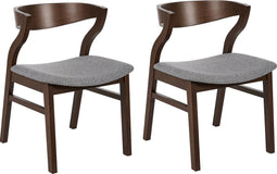 Set van 2 eetkamerstoelen MAROA Hout Lichtgrijs