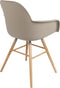 Zuiver Albert Kuip Eetkamerstoelen met armleuning Taupe - Set van 2