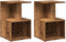 vidaXL - Nachtkastjes - 2 - st - 35x35x55 - cm - bewerkt - hout - oud - houtkleurig