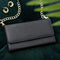 Selencia Hoesje Geschikt voor iPhone 12 Pro / 12 Hoesje Met Pasjeshouder - Selencia Tierra Uitneembare Slang Clutch - Zwart