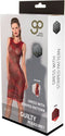 Printed Datex jurk met rood golvend dessin - XL