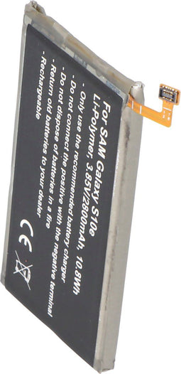 Accu geschikt voor Samsung Galaxy S10e, Li-Polymer, 3.85V, 2800mAh, 10.8Wh, ingebouwd, zonder gereedschap