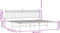 vidaXL - Bedframe - met - hoofdbord - metaal - wit - 200x200 - cm