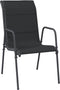 vidaXL - Tuinstoelen - 2 - st - staal - en - textileen - zwart