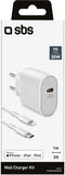 SBS TETRKITPD20LIGW - Oplader - USB/TB Power Delivery max 20W - Wit