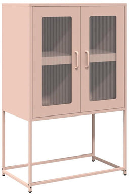 vidaXL - Hoge - kast - 68x39x107 - cm - staal - roze