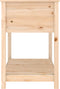 vidaXL - Plantenbak - met - schap - 111,5x54x81 - cm - massief - grenenhout