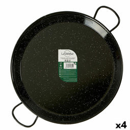 Pan Zwart Geëmailleerd Staal Ø 46 cm (4 Stuks)