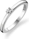TI SENTO Milano Ring 1871ZI - Aanschuifring - Gerhodineerd sterling zilver met pavé zirkonia - Maat 17,75 mm