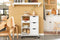 SoBuy FKW79-W - Keukentrolley - 3 Laden 3 Planken - Wit - 68x38x85cm
