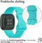 imoshion Siliconen bandje - Geschikt voor Fitbit Versa 4, Versa 3, Sense 2, Sense - Turquoise - One Size