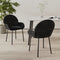 vidaXL - Eetkamerstoelen - 2 - st - fluweel - zwart