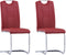 vidaXL - Eetkamerstoelen - 2 - st - kunstleer - rood
