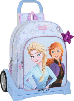 Schoolrugzak met Wielen Frozen Believe Lila 33 x 42 x 14 cm