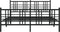 vidaXL - Bedframe - met - voetbord - zonder - matras - metaal - zwart - 160x200 - cm