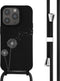 iMoshion Hoesje Geschikt voor iPhone 14 Pro Hoesje Met Koord - iMoshion Siliconen design hoesje met koord - Zwart / Dandelion Black