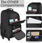 Reisrugzak met wielen - 17 inch laptoptrolley - waterbestendig en multifunctioneel - Zwart