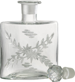 J-Line karaf Chloe Ovaal - glas - transparant/zilver