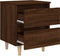 vidaXL - Nachtkastjes - 2 - st - met - houten - poten - 40x35x50 - cm - bruineikenkleur