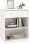 vidaXL - Wandkast - 60x34x75 - cm - massief - grenenhout - wit