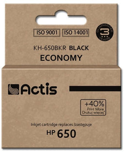 Actis KH-650BKR - Inktcartridge - Vervanging HP 650 CZ101AE - Zwart (15 ml)
