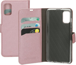 Mobiparts Galaxy A41 (2020) - Wallet Case - Saffiano motief - Roze
