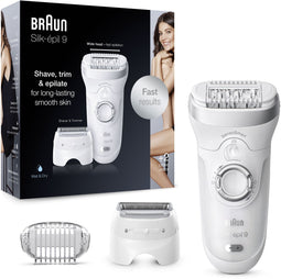 Braun Silk-épil 9 9-705 - Epilator - 40% bredere kop waterdicht - Wit