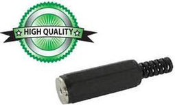 VROUWELIJKE 2.5mm MONO JACK - PLASTIC ZWART (CA007)