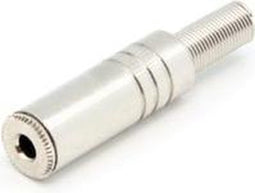 VROUWELIJKE 3.5mm STEREO JACK, VERZILVERD (CA012)