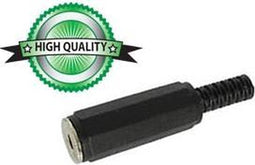 VROUWELIJKE 3.5mm STEREO JACK - ZWART PLASTIC (CA010)