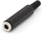 VROUWELIJKE 6.35mm MONO JACK MET PLASTIC HULS - VERNIKKELD - ZWART (CA033H)