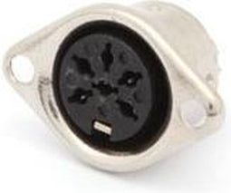 VROUWELIJKE 6P DIN PLUG, CHASSISMONTAGE (CA087)