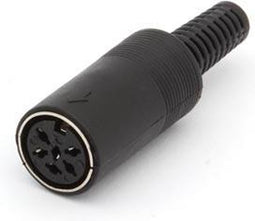 VROUWELIJKE 6P DIN PLUG ZWART (CA085)