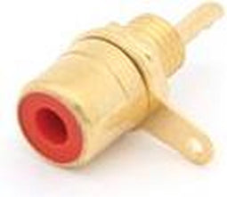 VROUWELIJKE RCA INBOUWBUS - VERGULD - ROOD (CA056R)