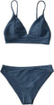 Vrouwen Effen Kleur Bikini Set - Driehoekig Design, Maat L