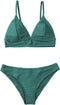 Vrouwen Effen Kleur Bikini Set - Driehoekig Design, Maat L