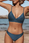 Vrouwen Effen Kleur Bikini Set - Driehoekig Design, Maat L