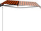 vidaXL - Luifel - uittrekbaar - met - windsensor - LED - 600x300 - cm - oranje - bruin