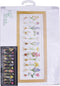 Thea Gouverneur - Borduurpakket met telpatroon - 1087.05 - Voorgesorteerde DMC Garens - Voorjaarsbollen - Zwart Aida - 32 cm x 91 cm - DIY Kit