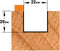 CMT - Kantenfrees Ø22x20/57mm - Met lager Z=2 S=Ø8
