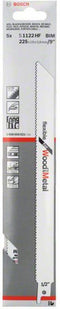 Bosch S 1122 HF - Reciprozaagblad - Voor hout met spijkers en metaal - 225 mm (1 stuk)