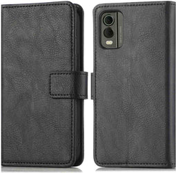 iMoshion Hoesje Geschikt voor Nokia C32 Hoesje Met Pasjeshouder - iMoshion Luxe Bookcase - Zwart