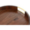 Snackdienblad Home ESPRIT Gouden Natuurlijk Metaal Acacia 35,5 x 35,5 x 5 cm