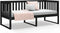 vidaXL - Slaapbank - 100x200 - cm - massief - grenenhout - zwart