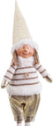 Christmas Kerstversiering Wit Gouden Metaal Polyresin Weefsel Jongen 12 X 8,5 X 40 Cm