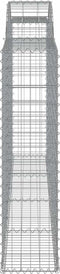 vidaXL - Schanskorven - 9 - st - gewelfd - 300x30x120/140 - cm - ijzer