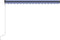 vidaXL - Luifel - automatisch - uittrekbaar - 450x300 - cm - blauw - en - wit