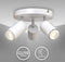 B.K.Licht - Plafondspot - 3 lichtpunten draaibaar en kantelbaar - wit (1 stuk)