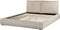 VINAY - Tweepersoonsbed - Taupe - 160 x 200 cm - Corduroy
