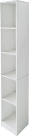 Kolomkast 5 open vakken - opbergkast badkamer slaapkamer of hal - 180 cm hoog
